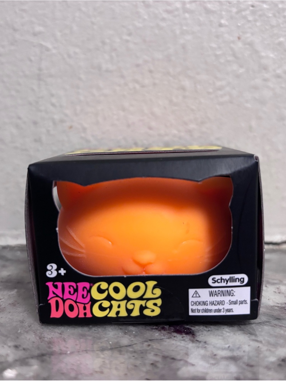 Schylling NeeDoh Cool Cats Orange Cat Squeeze Toy